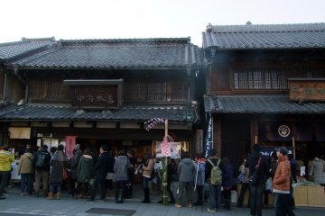 <p>Lined up for something delicious</p>