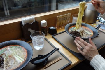 The noodles are not thin but they are perfectly shaped so as to absorb or catch a lot of the soup. And you will also realize that each topping is a perfect match to the noodles.