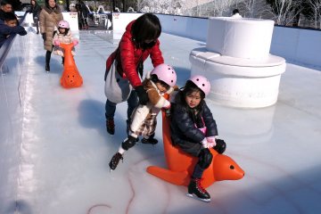 <p>Families can get creative when wanting to skate safely with each other</p>