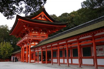 <p>View of the main gate from the shrine courtyard</p>