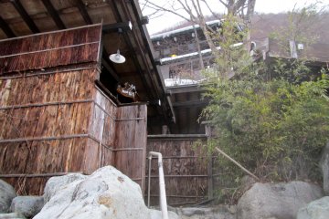 <p>Looking back up at the changing room.</p>