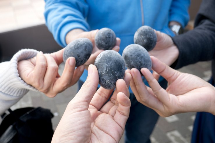 Black eggs of Owakudani