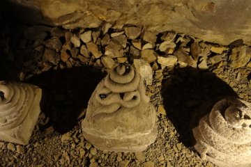 Snake statues.
