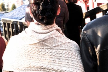 <p>A very international crowd delighting in the sunset over the city of Kyoto; the woman in kimono is not Japanese!</p>
