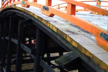 Arched Bridge at back of Itsukushima Shrine