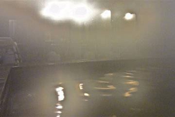Both the inside baths and outdoor baths were big, sunny and totally relaxing. Another nice surprise: You can walk down to the bath in a traditional yukata style robe, and slippers, that you will find in your room.
