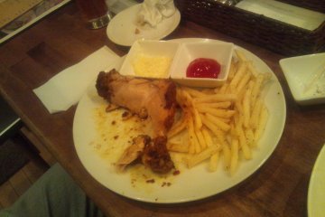 Mid-meal view of my chicken