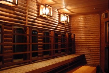 <p>As if the natural hot spring were not enough, the spa includes a sauna for relaxing as well.</p>