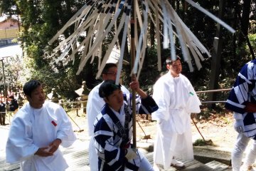 <p>The staircase is blessed by a local youth performing an&nbsp;Edo era fire fighter ritual. &nbsp;</p>