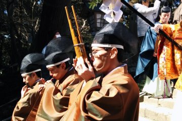 <p>Traditional instruments provide background music to the event.&nbsp;</p>