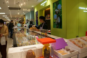 <p>Pierre Herme is here. You must try their macarons. Yuzu macarons if they have them.&nbsp; Depachika's are made up of hundreds of individual vendors. Many of them offer free samples. So you may want to find the liquor section, where you can usually try out some wine or sake</p>