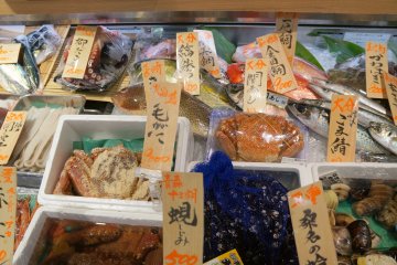 <p>Most depachika will have a seafood section. If you're a tourist walking around, perhaps you won't purchase any, but it's very interesting seeing the incredible variety of fresh seafood</p>