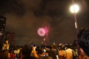 Trying to capture moments of the fireworks.