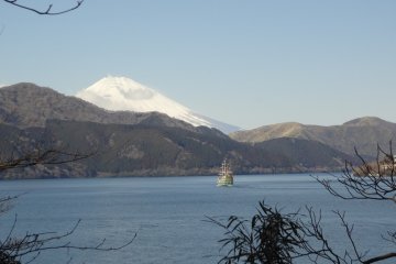 Ashinoko Lake and Mt. Fuji!