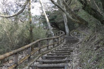 It has many ups and downs but the view from the path is quite nice.