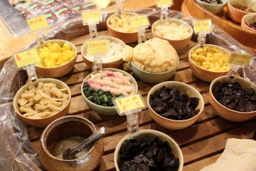 <p>It is best to taste the samples freely. You are not going to be blamed for not buying anything.</p>