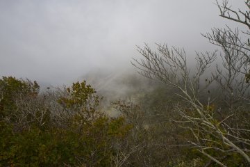 Mt. Karakuni&nbsp;rises up into the clouds