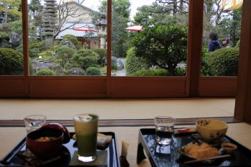 <p>Each person will get their own little table and a cushion for sitting on the tatami mat.</p>