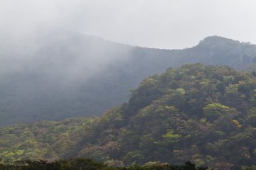 <p>The irregularly shaped side of Mt. Karakuni</p>