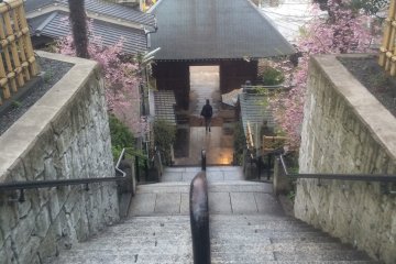 <p>A view of Gumyoji street from the top of Gumyo-ji temple</p>