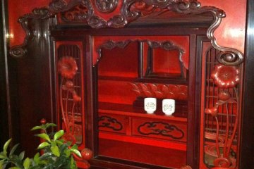 Buddhist shrine inside the house