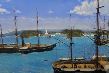 Models in the museum of Perry's Black Ships.