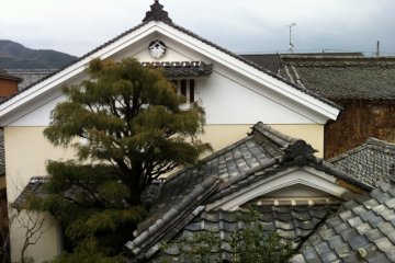 The tiled roofs surrounding the inner garden