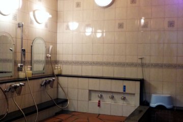 One of the two bathrooms