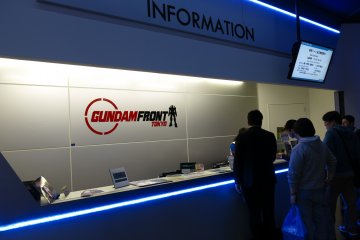 <p>Gundam Front Tokyo Information booth to purchase admission tickets.</p>