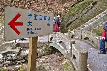 <p>En route to the 1,500 stone figures of Tokai Arhats takes you across this cute footbridge.</p>