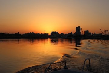 Lake Kasumigaura at sunset