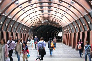 <p>Le tunnel principal menant &agrave; Mysterious Island vous conduira aussi &agrave; l'attraction "Voyage au centre de la Terre"</p>
