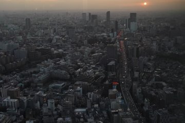 <p>The sun goes down and the lights come on</p>