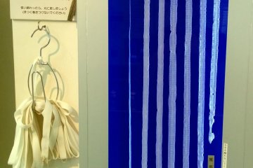 The star of the museum is this tape worm. What started about the size of a clipped fingernail has grown nearly nine meters in length. And again, this grows inside animal or human hosts.&nbsp;