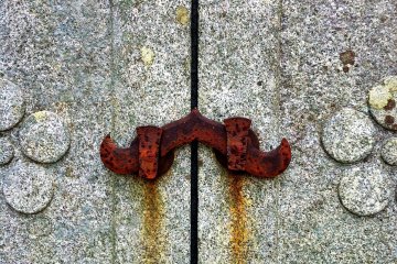 Stone gate on a grave compound
