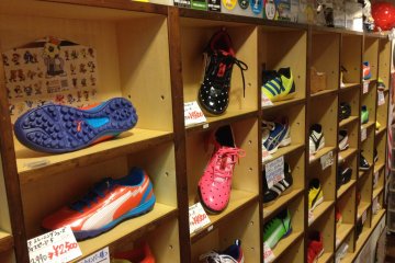 <p>Some of the shoes on display</p>