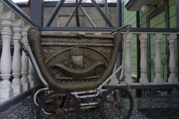 One of the museums displays--an old baby carriage.