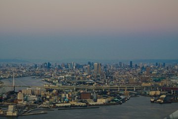 <p>You can also spot&nbsp;downtown Osaka.</p>