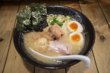 <p>Second day: The tonkotsu ramen, served with the softest pork belly, runny egg yolks and delicious tonkotsu broth.</p>