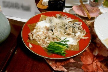 <p>Teppi (slightly boiled blowfish skin)</p>