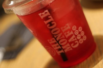 <p>Cranberry juice!</p>