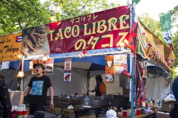 One of many taco booths.