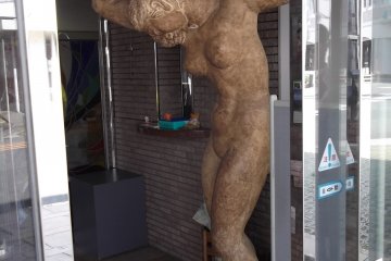 <p>This lady makes sure you don't sneak past the ticket booth</p>