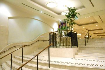 <p>Pretty stairs leading to the hotel reception area</p>