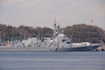 A naval ship.