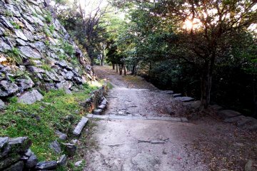 <p>There are three paths to reach the Castle Keep Ruins, which is on top of a hill; this is one of them, the most gradual of the three</p>