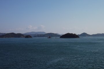 <p>On the way to Naoshima we pass scores of forested islets</p>