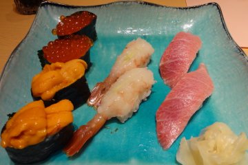 Sushi is both delicious and colorful