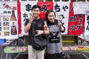 Mami-san on the right, a friend on the left.