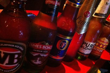 Some beer, also on the bar